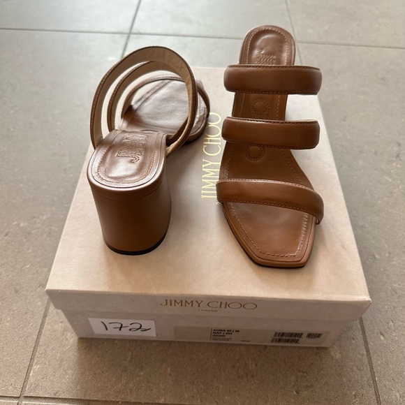 Jimmy Choo Auna 65 Block Heel Slide Sandals, Size 38 - Picture 2 of 5